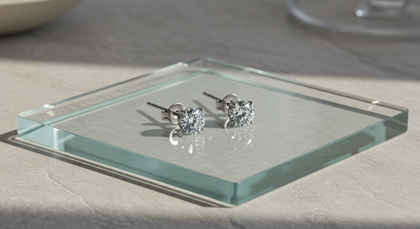 Lab-grown earrings