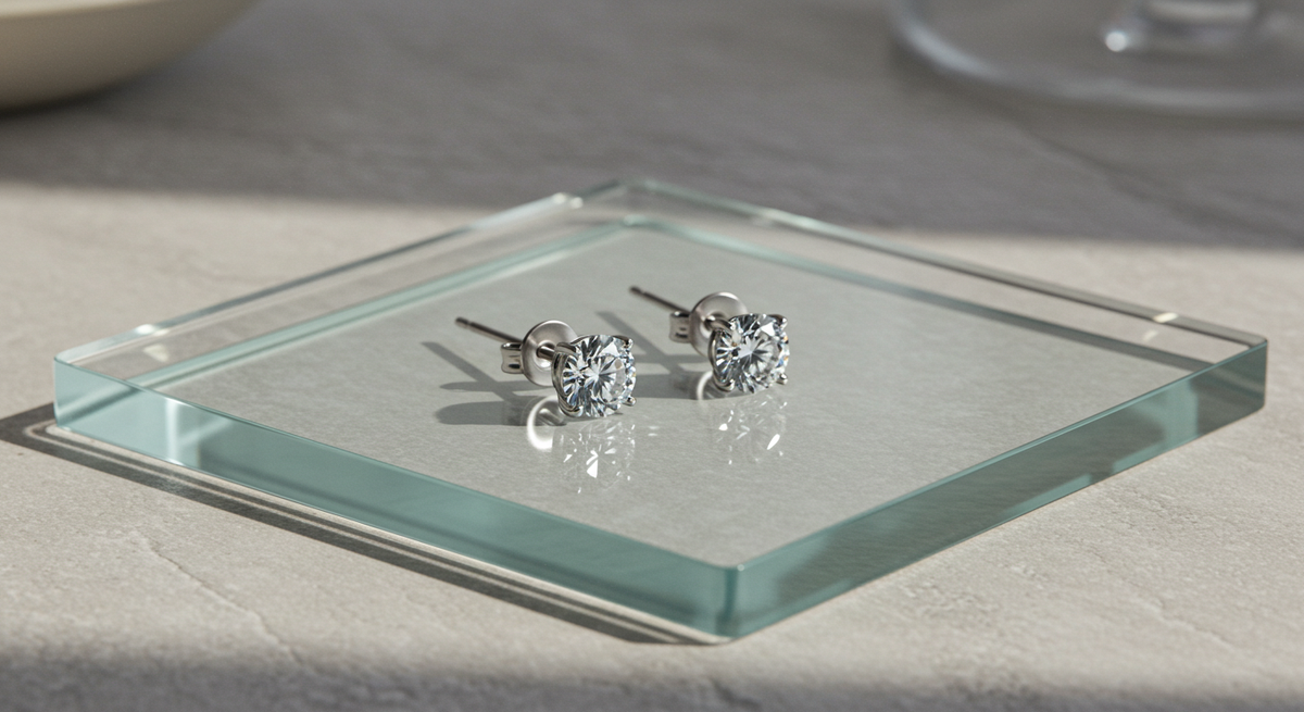 Lab-grown earrings