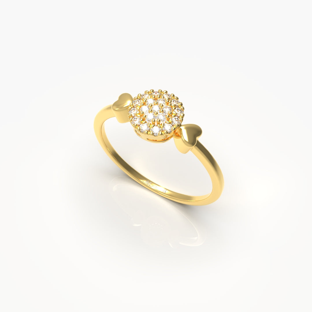 Circular Center Diamond Ring