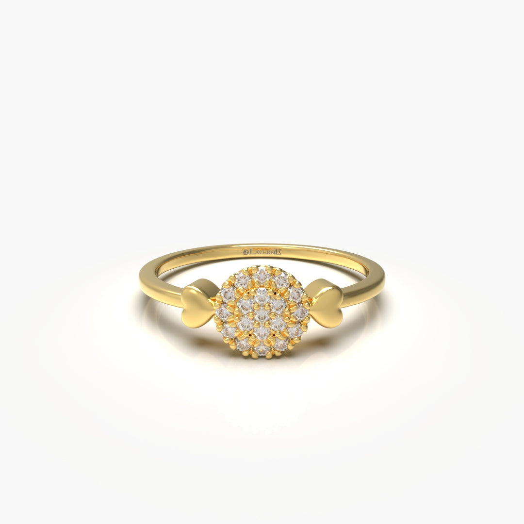 Circular Center Diamond Ring