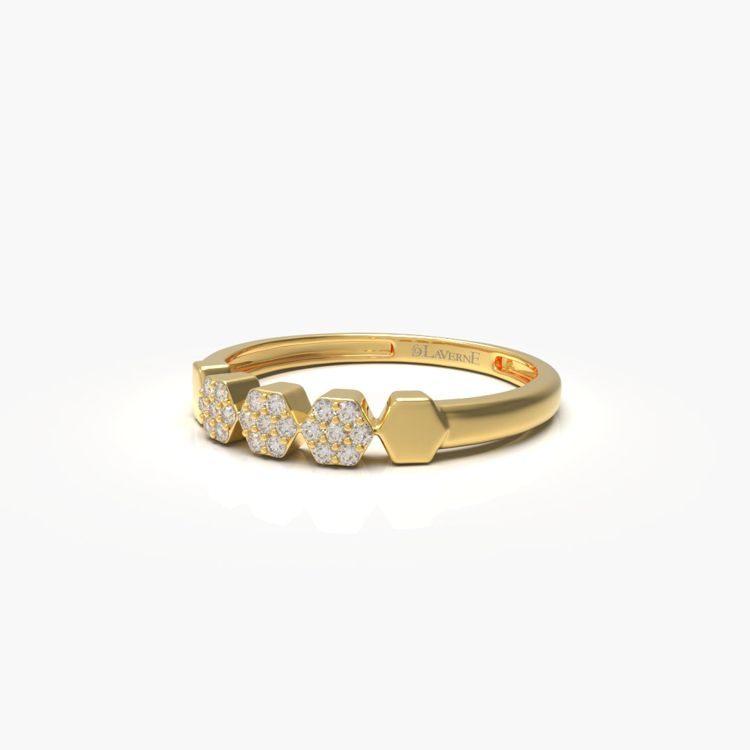 Honeycomb Diamond Ring