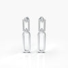 Gold Paperclip Drop Earrings with Diamonds