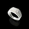 Men Silver Lab Grown Diamond Ring