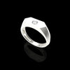 Men Silver Lab Grown Diamond Ring