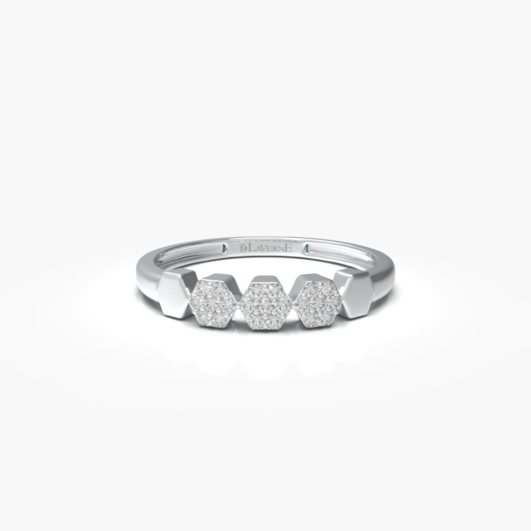 Honeycomb Diamond Ring