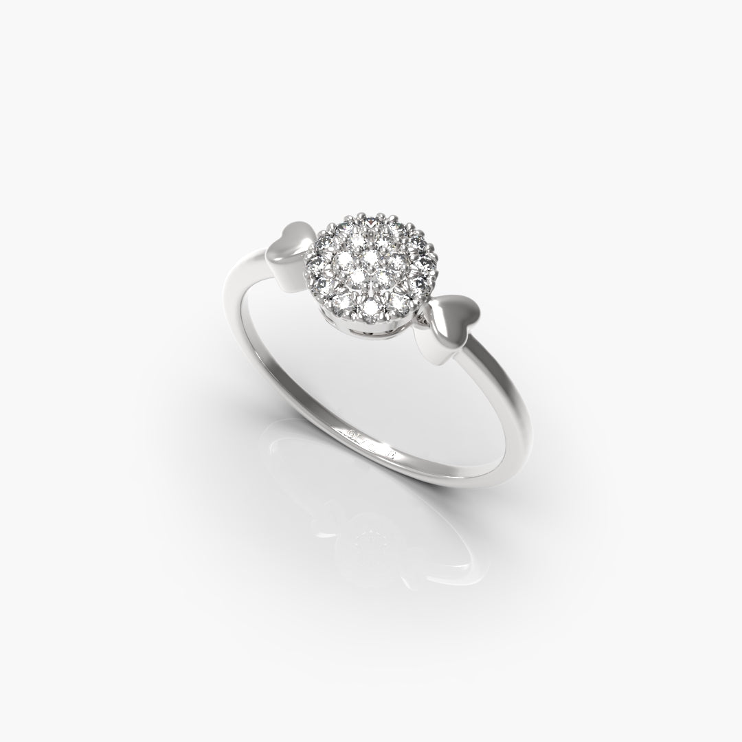 Circular Center Diamond Ring