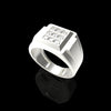 Men Silver Lab Grown Diamond Ring