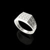 Men Silver Lab Grown Diamond Ring