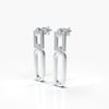 Gold Paperclip Drop Earrings with Diamonds