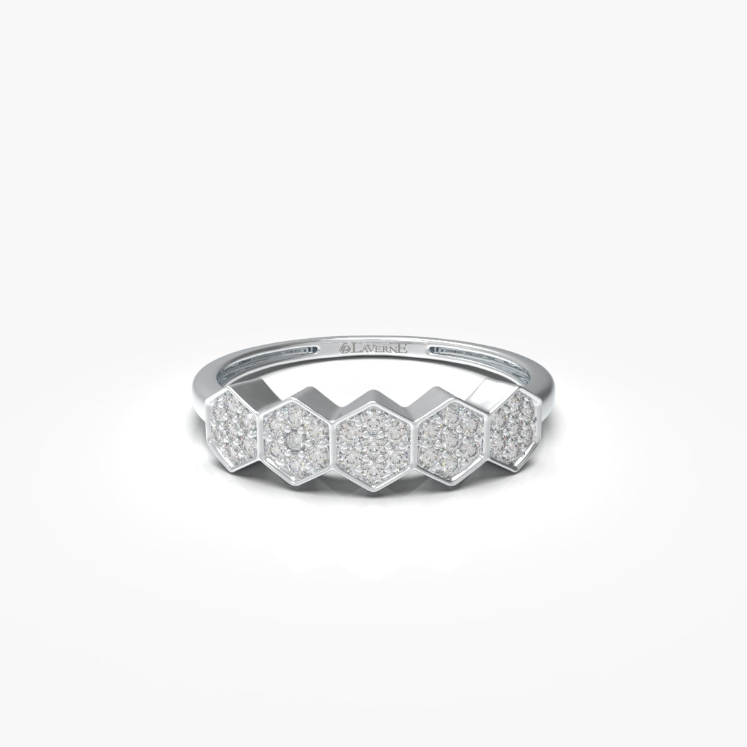 Honeycomb Diamond Ring