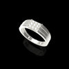 Men Silver Lab Grown Diamond Ring