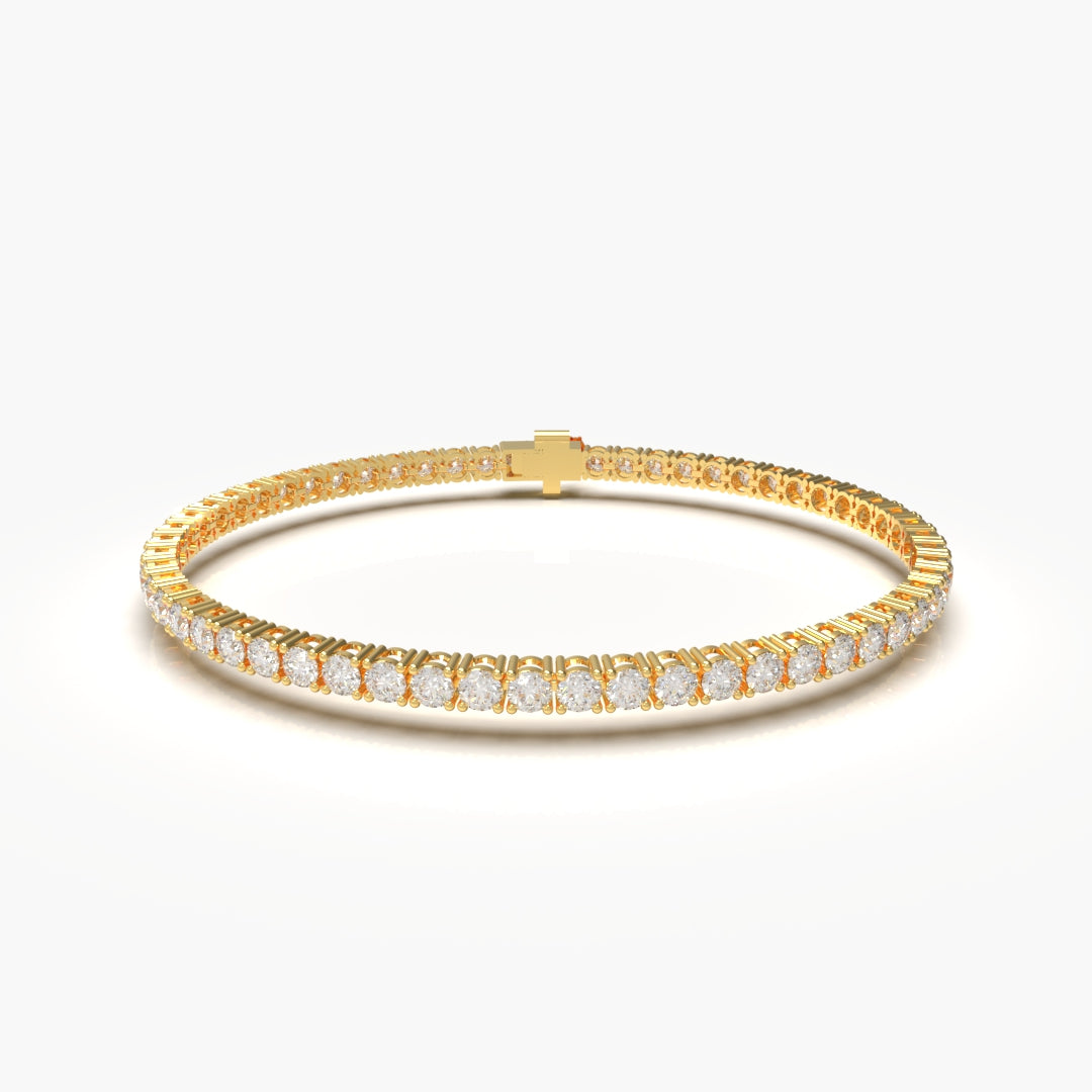 Gold tennis bracelet with lab grown diamonds from the tennis collection