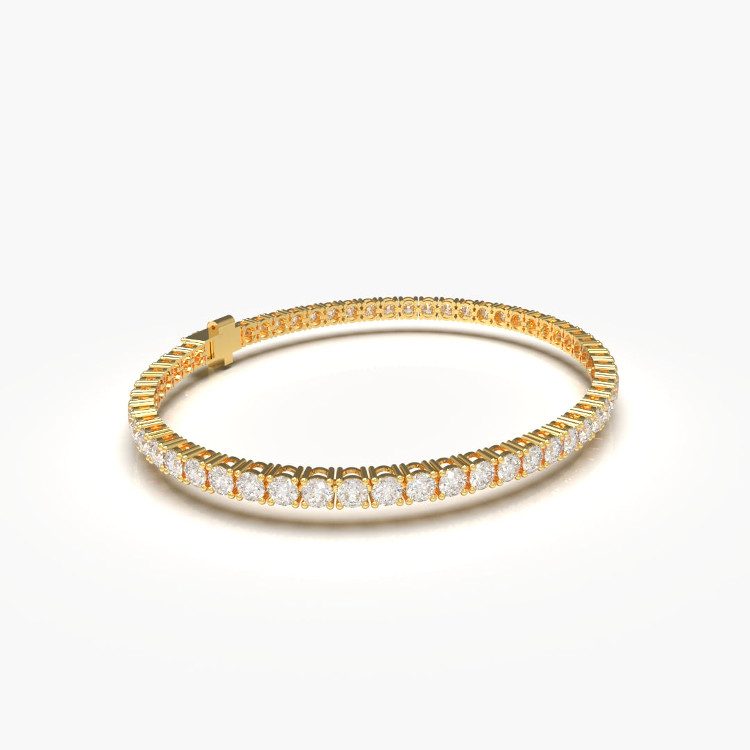 Gold tennis bracelet with lab grown diamonds from the tennis collection