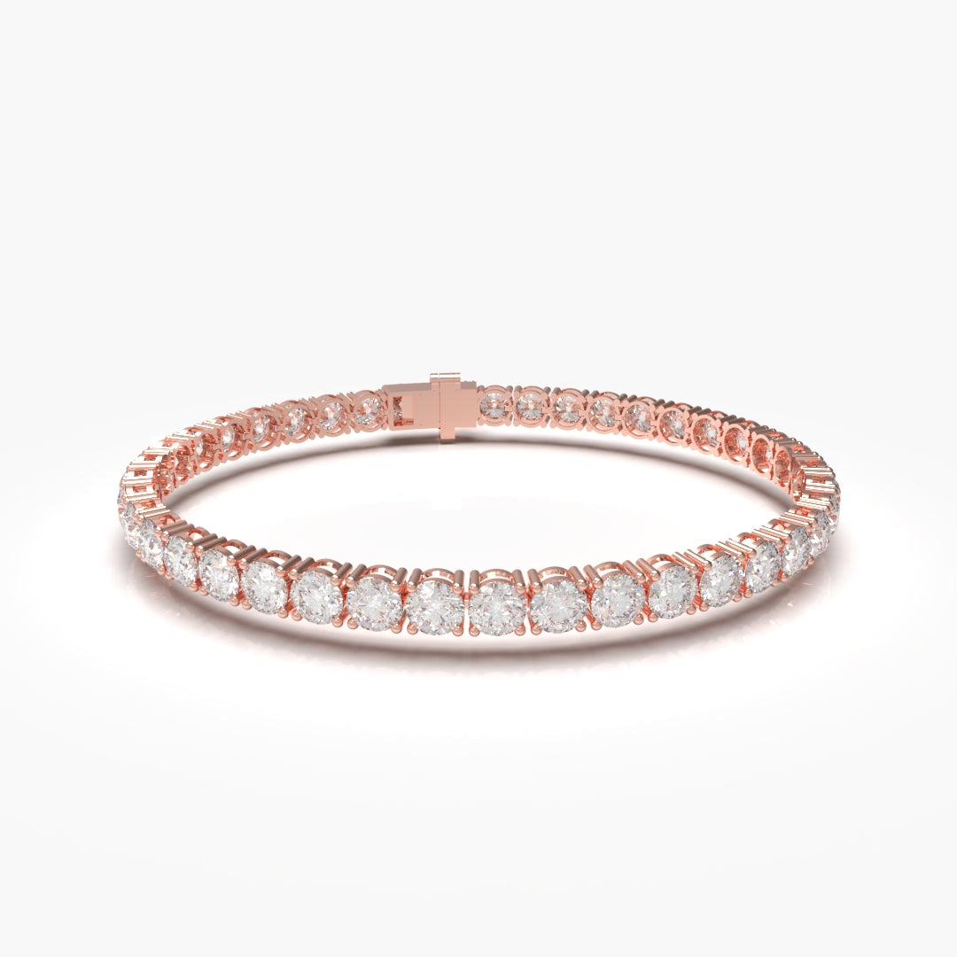 Tennis bracelet with lab grown diamonds