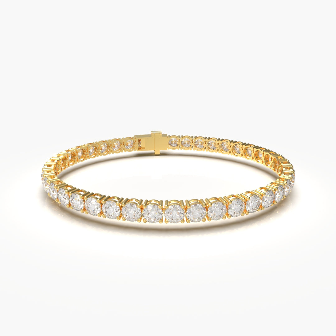 Tennis bracelet with lab grown diamonds