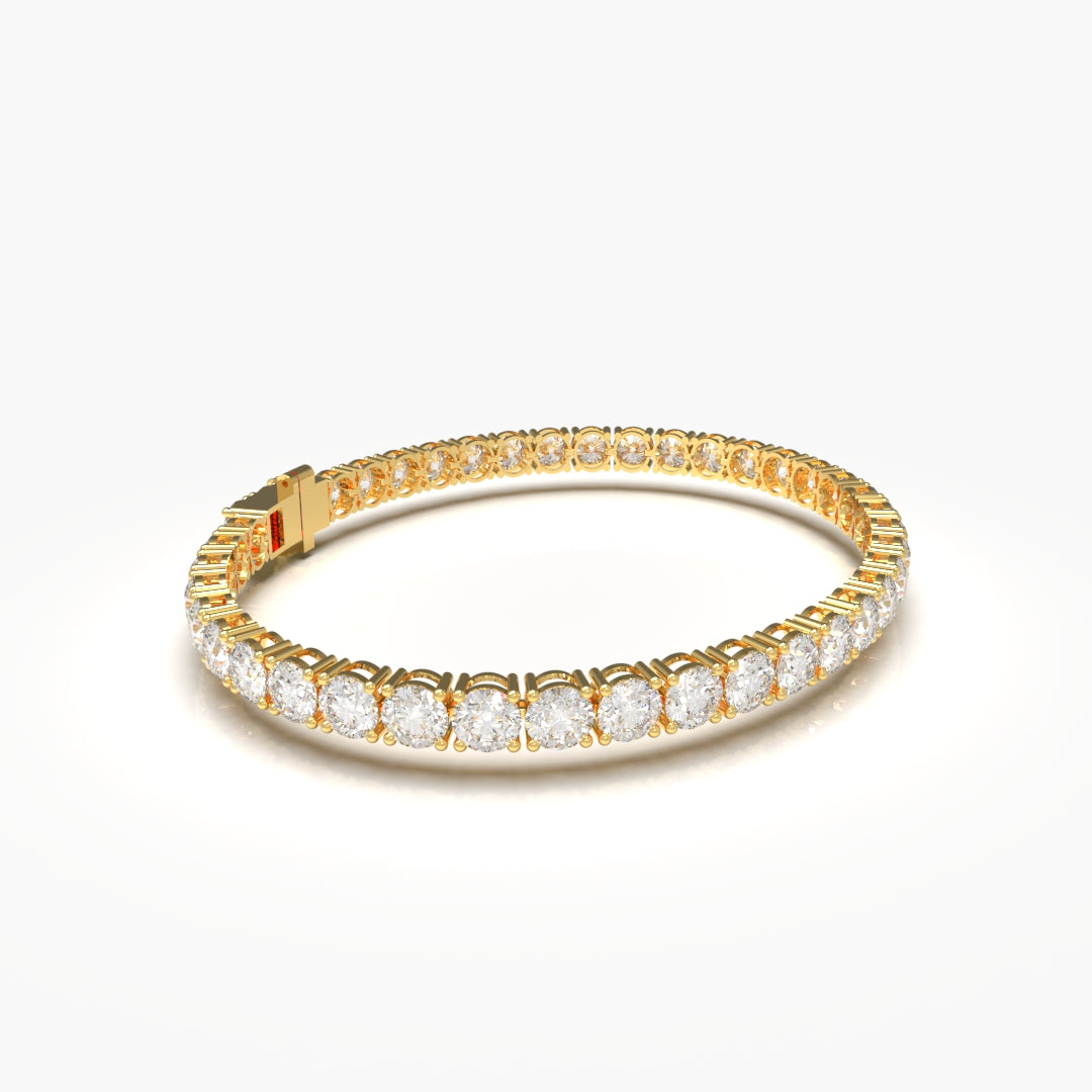 Tennis bracelet with lab grown diamonds