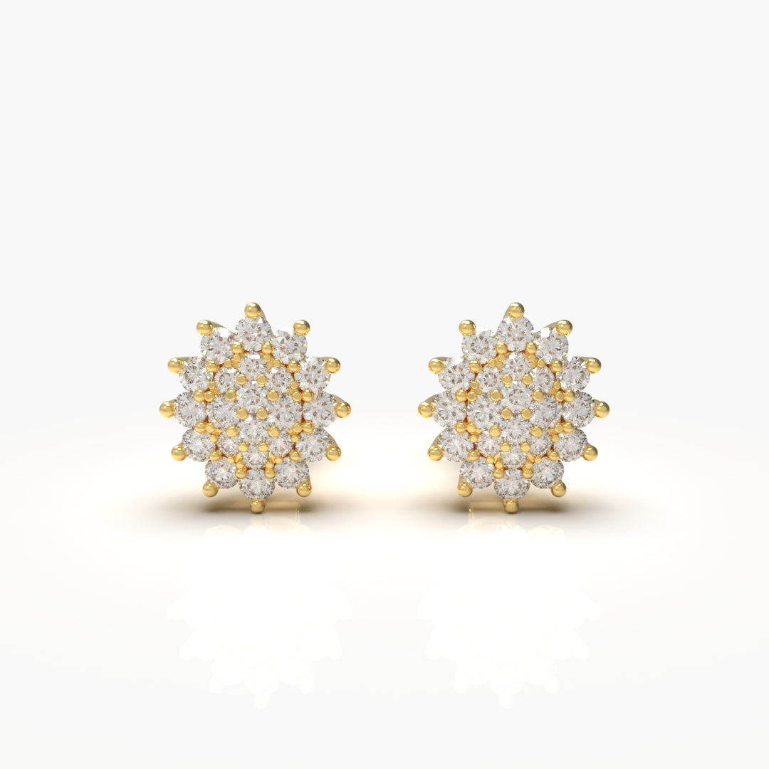 Flower Diamond Earring