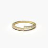 Round Cut Natural Diamond Half Eternity Stackable Wedding Ring