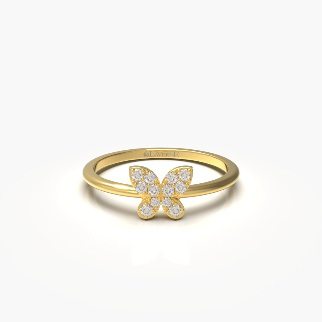 Butterfly Diamond Ring