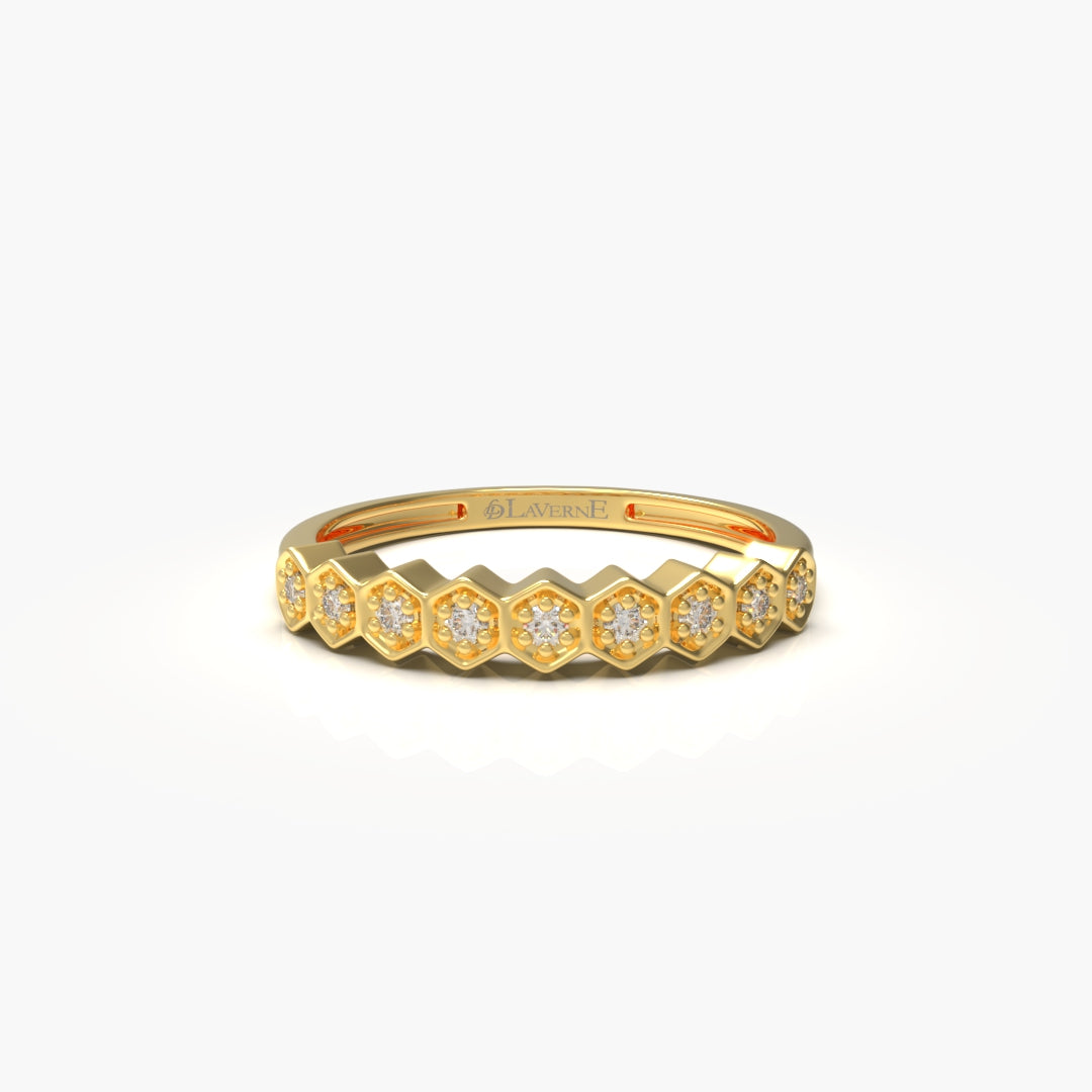 Honeycomb Diamond Ring