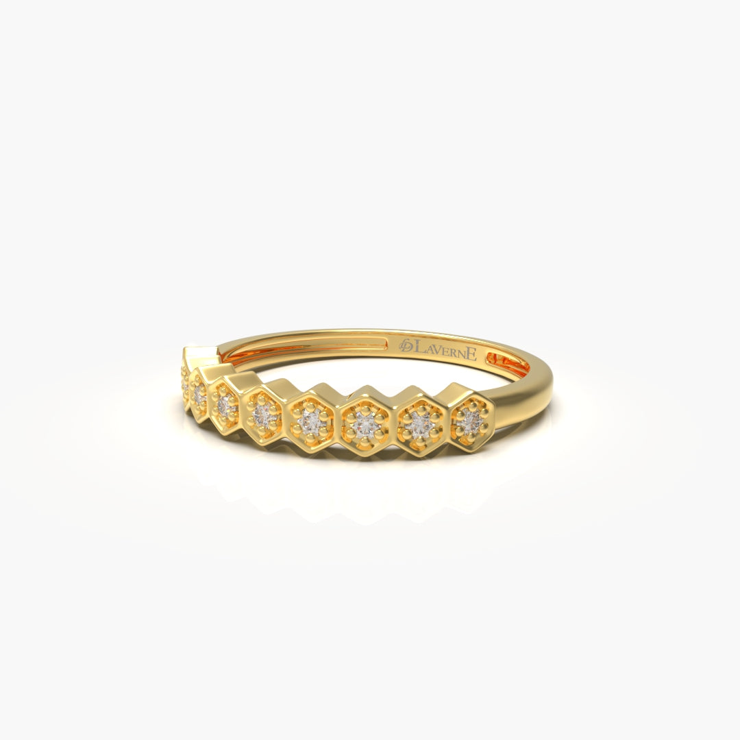 Honeycomb Diamond Ring
