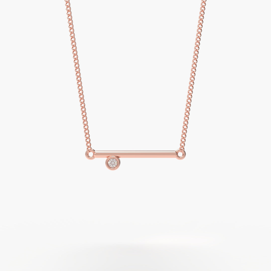 Diamond Bar Necklace