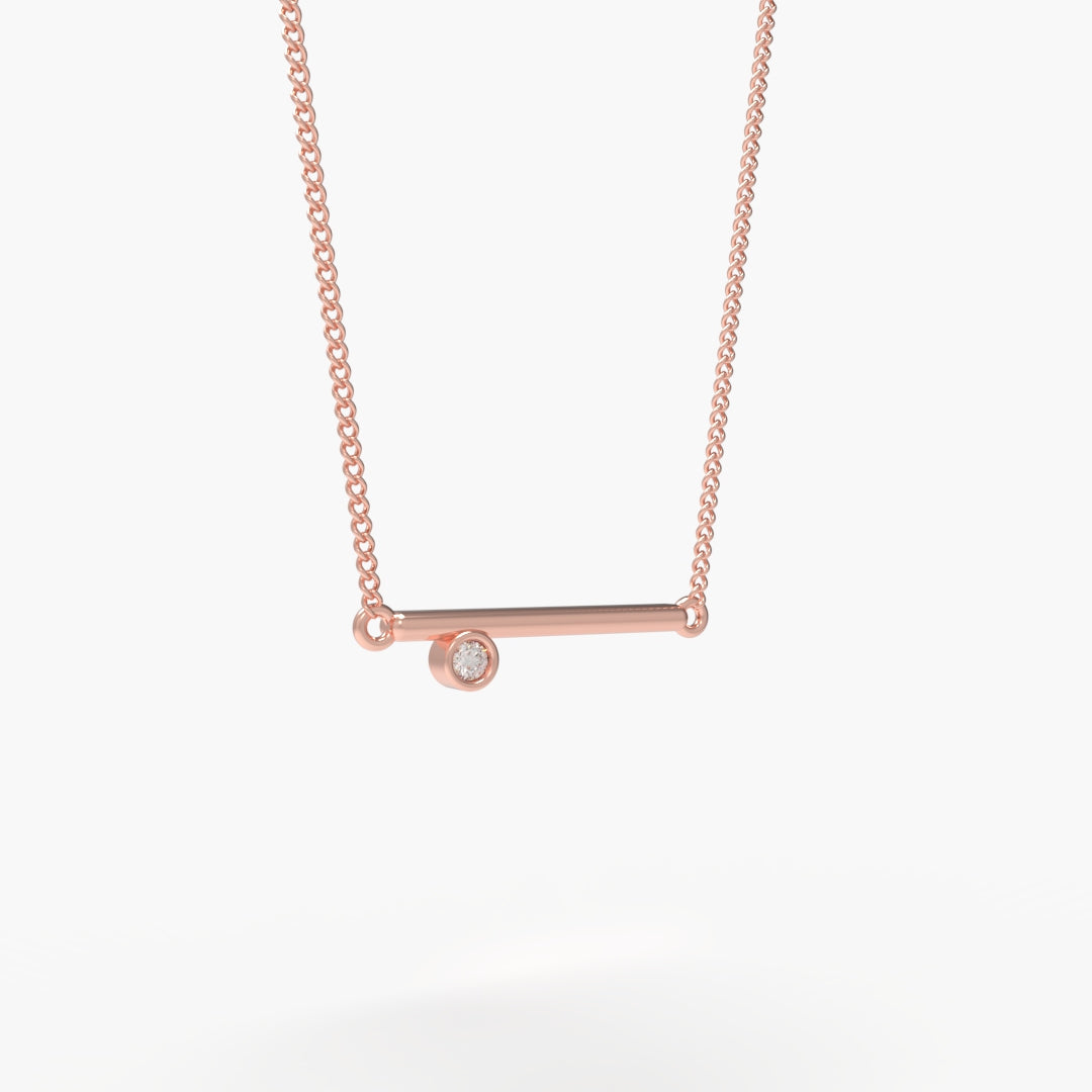 Diamond Bar Necklace