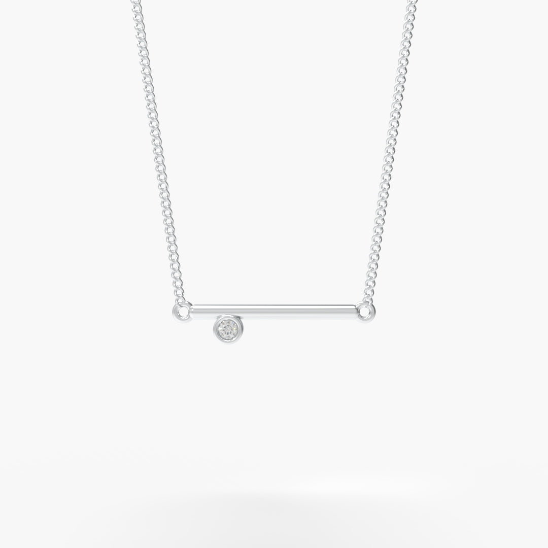 Diamond Bar Necklace