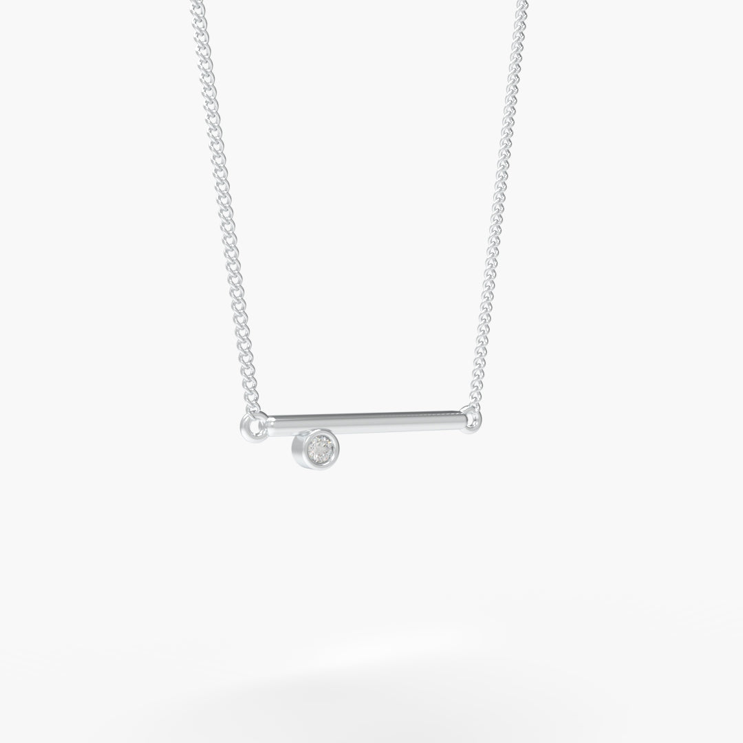 Diamond Bar Necklace
