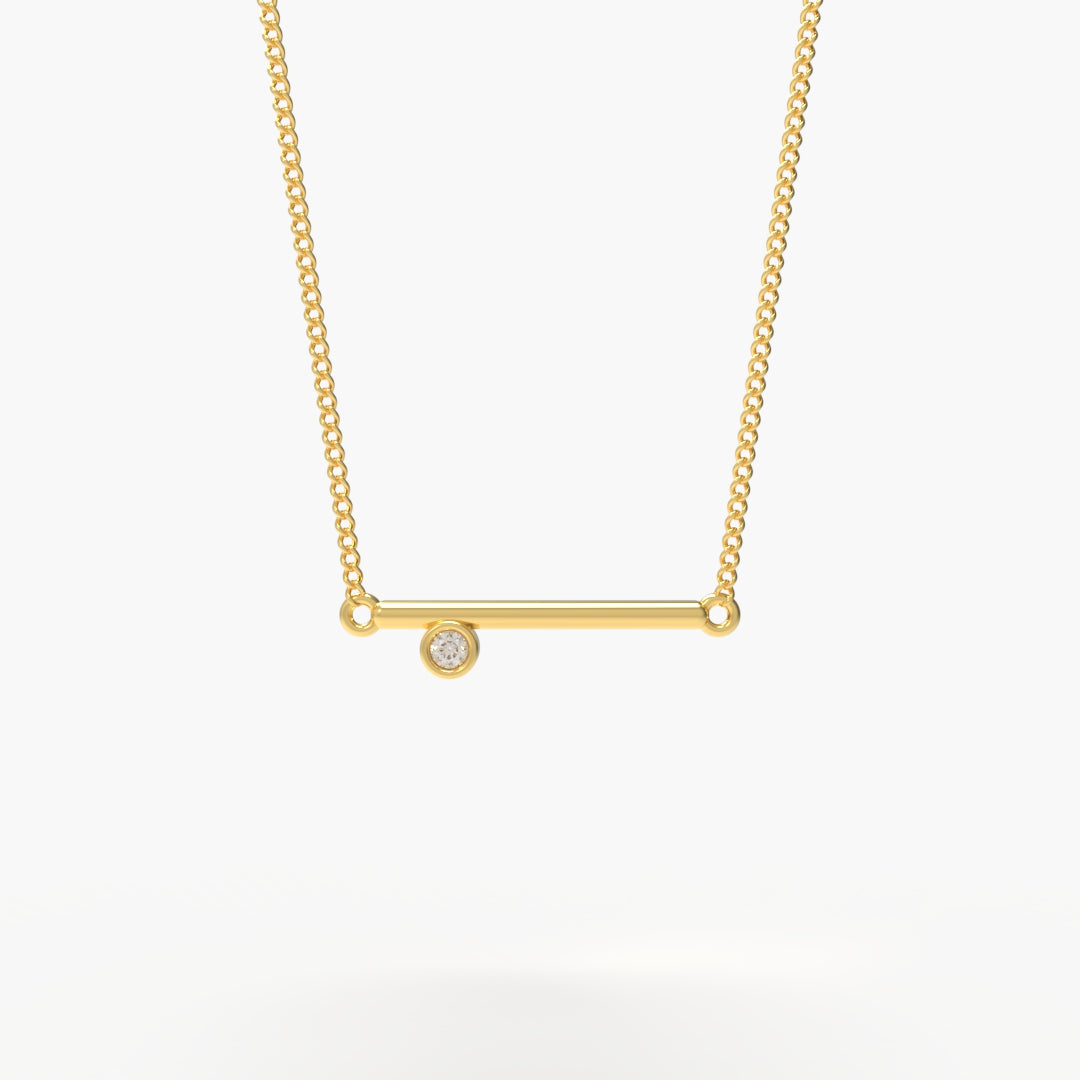 Diamond Bar Necklace