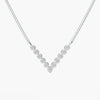 V-shaped diamond necklace