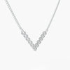 V-shaped diamond necklace