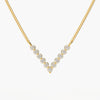 V-shaped diamond necklace
