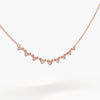 Curved Round Diamond Necklace