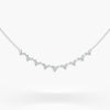 Curved Round Diamond Necklace