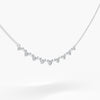 Curved Round Diamond Necklace