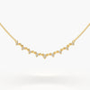 Curved Round Diamond Necklace