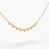 Curved Round Diamond Necklace