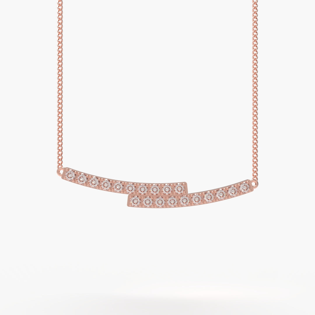 Pave Bar Diamond Necklace