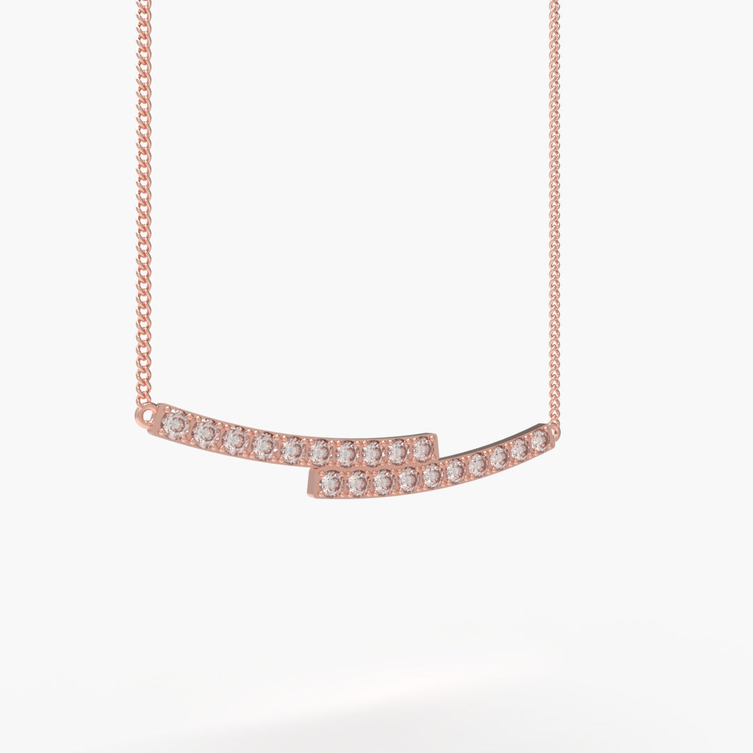 Pave Bar Diamond Necklace