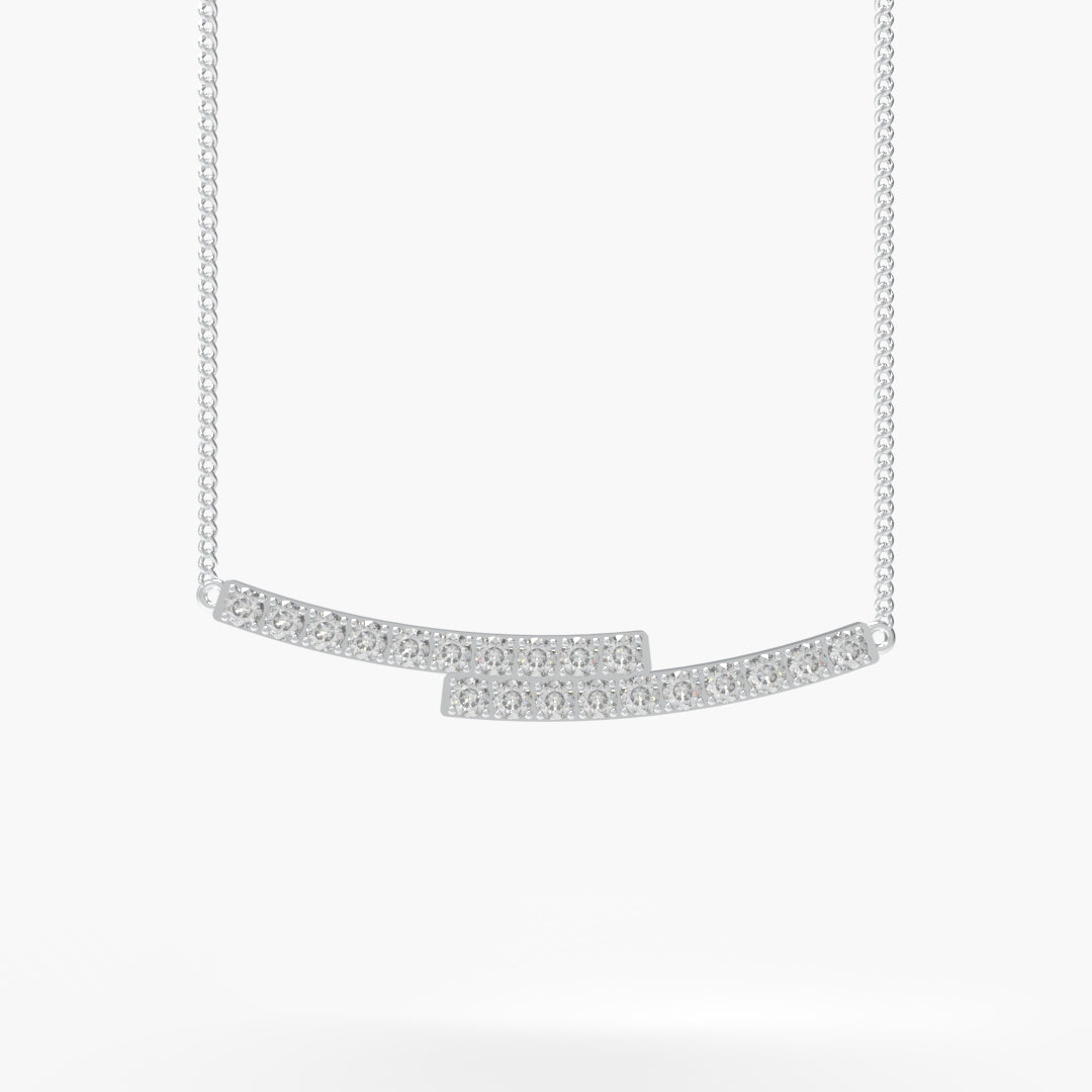 Pave Bar Diamond Necklace