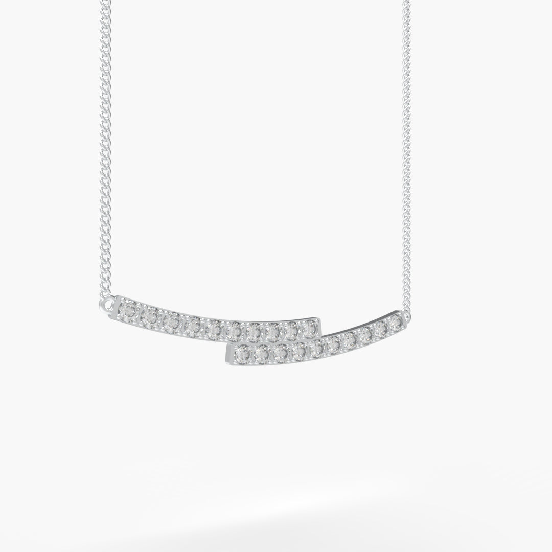 Pave Bar Diamond Necklace