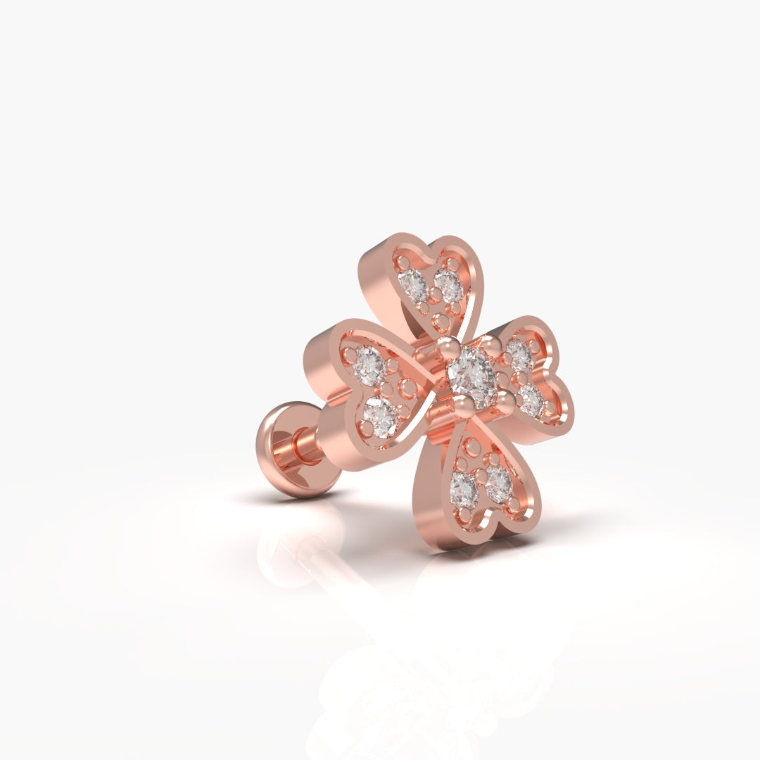 Flower Diamond Nose-Pin