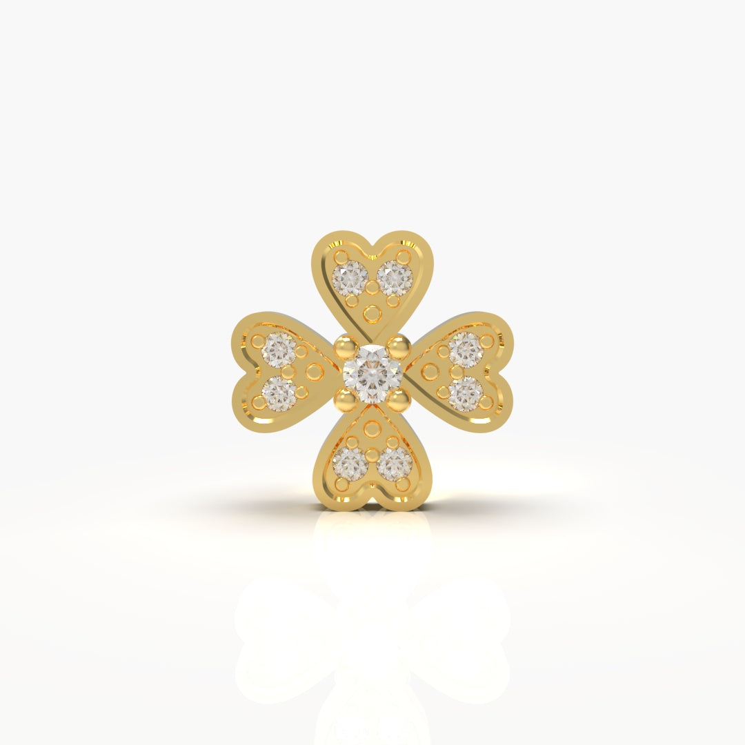 Flower Diamond Nose-Pin