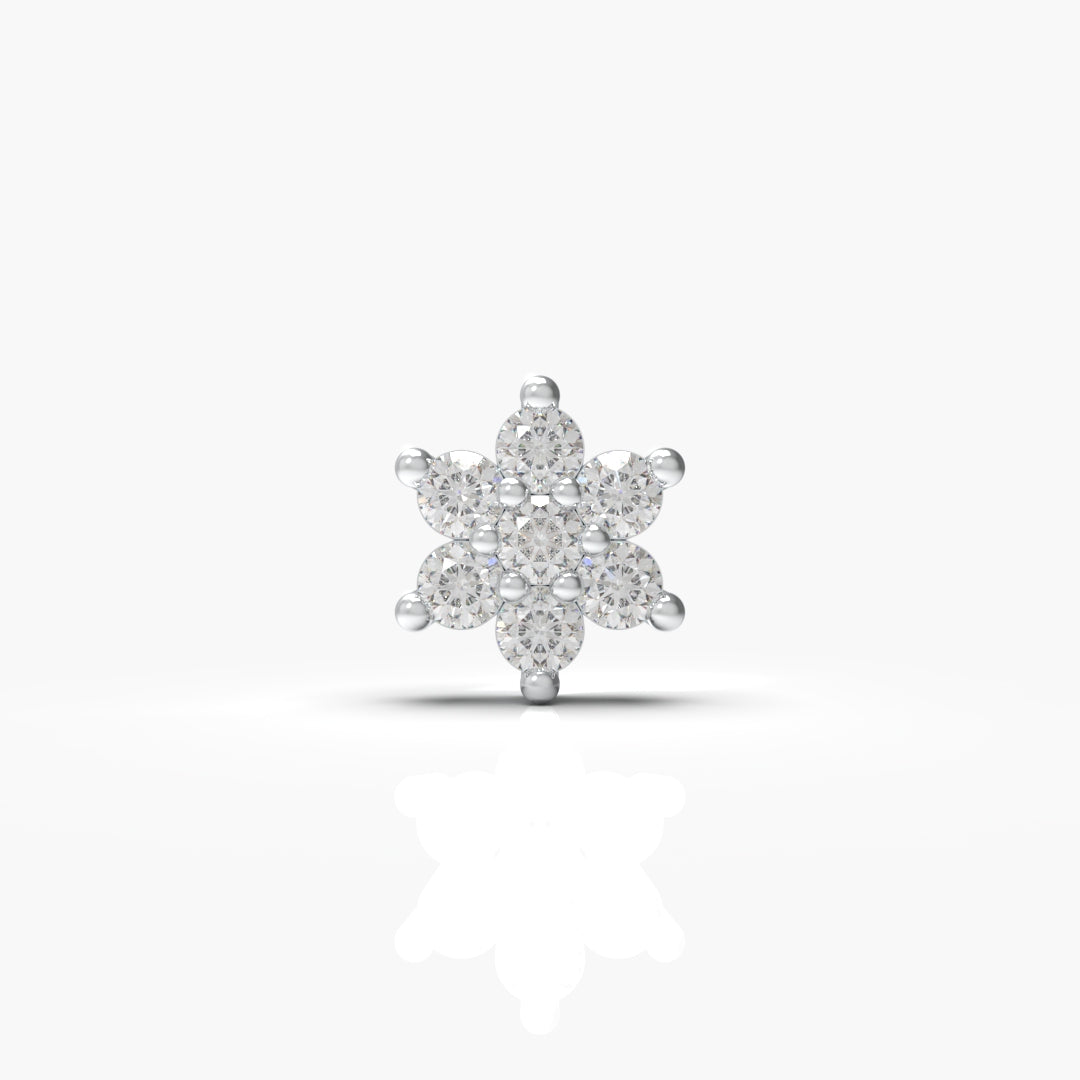 Flower Diamond Nose-Pin