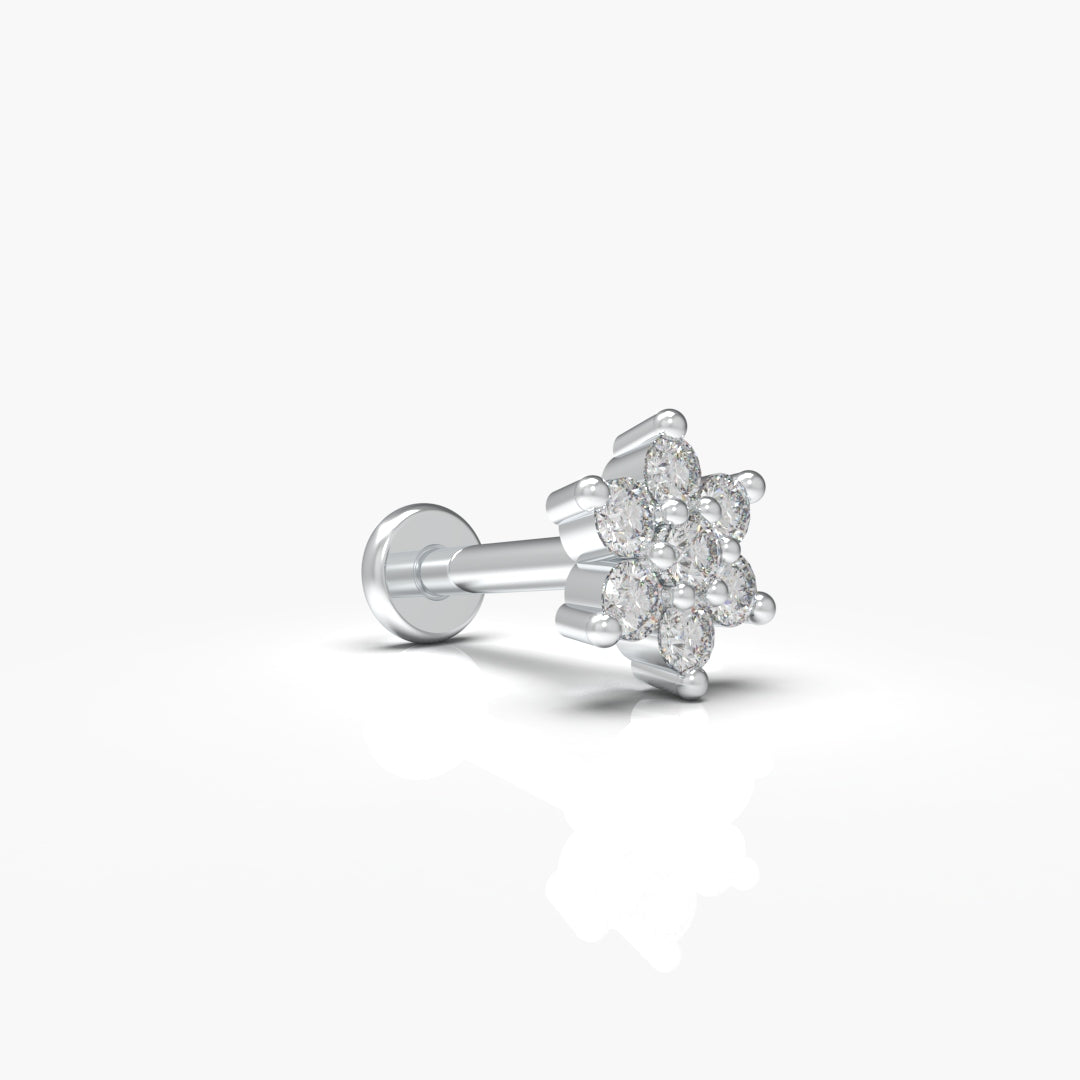 Flower Diamond Nose-Pin