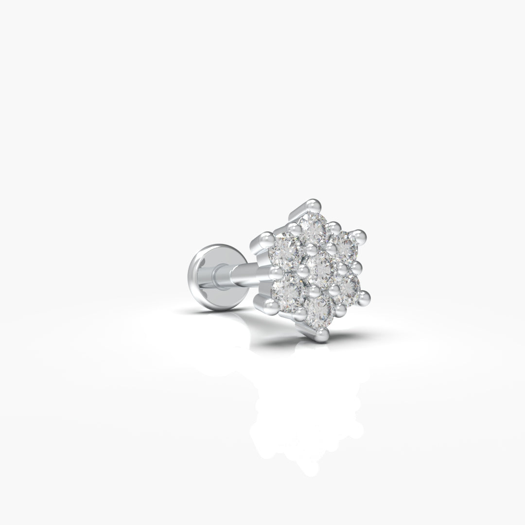 Flower Diamond Nose-Pin