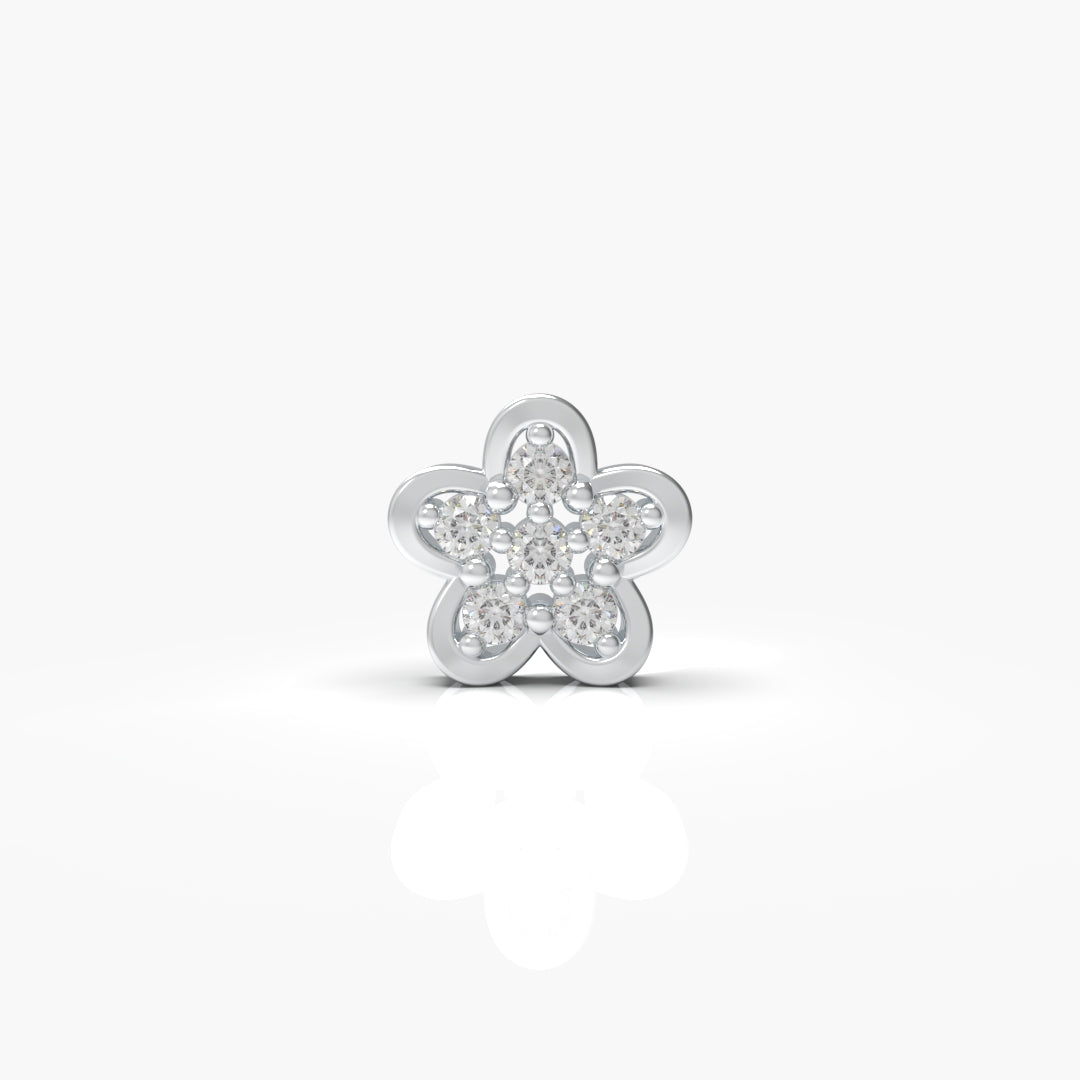 Flower Diamond Nose-Pin