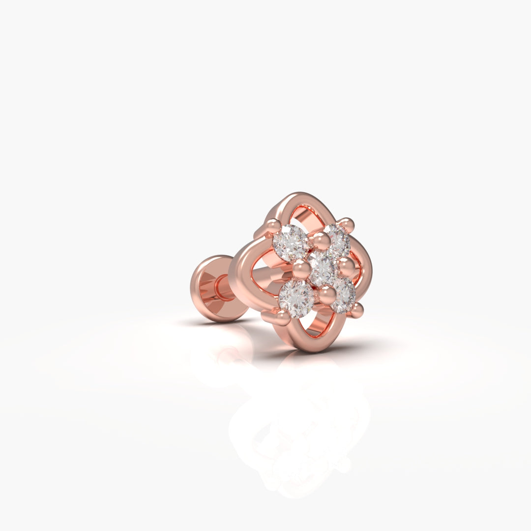 Natural Diamond Nose-Pin