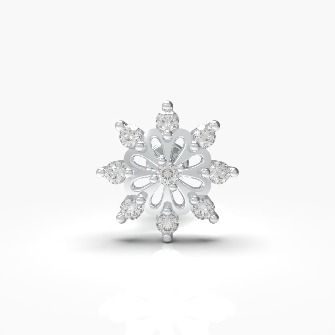 Flower Diamond Nose-Pin